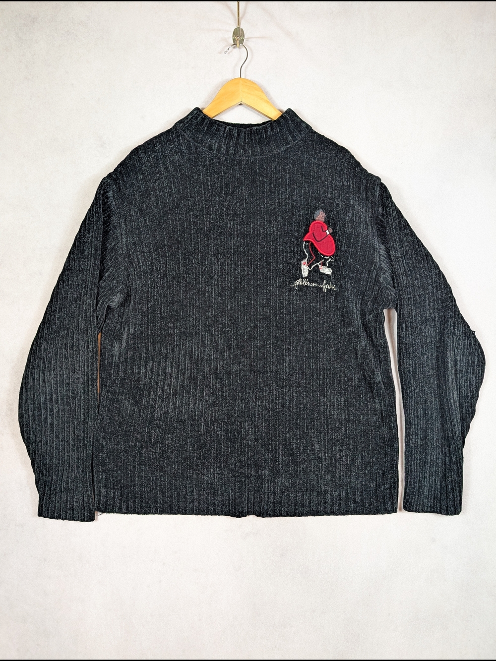 Platinum Fubu Fat Albert Mock Neck Sweater Men's Size 3XL Ribbed Pullover